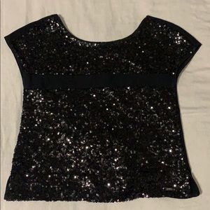 Sequined black top